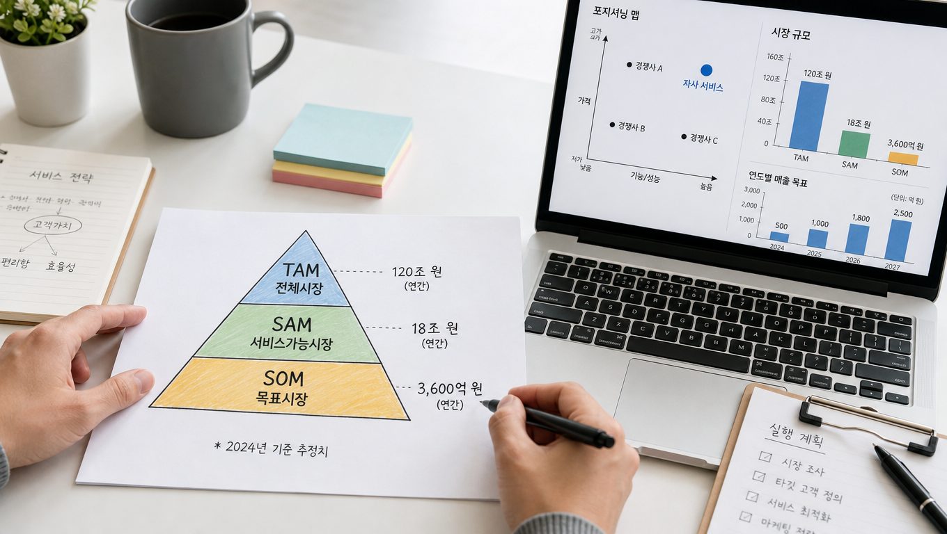사업계획서 시장 분석에 TAM-SAM-SOM 프레임워크 활용법